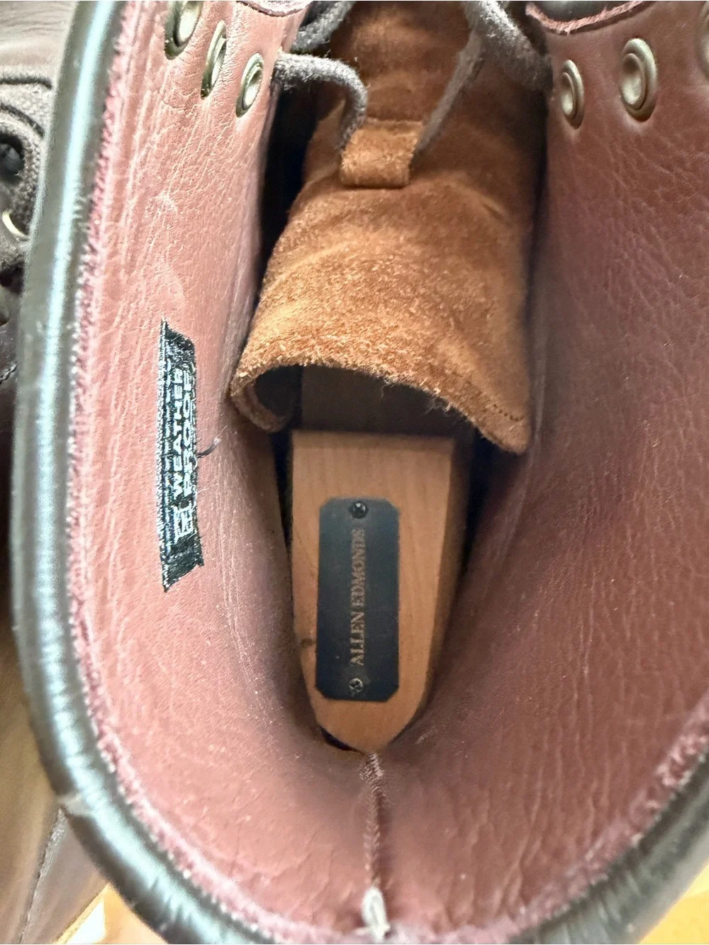 Allen Edmonds Dark Brown Leather Lace-Up Boots